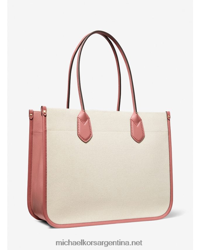 mujer rosa multi bolso shopper Heidi grande de lona con rayas Michael Kors T46HB01183