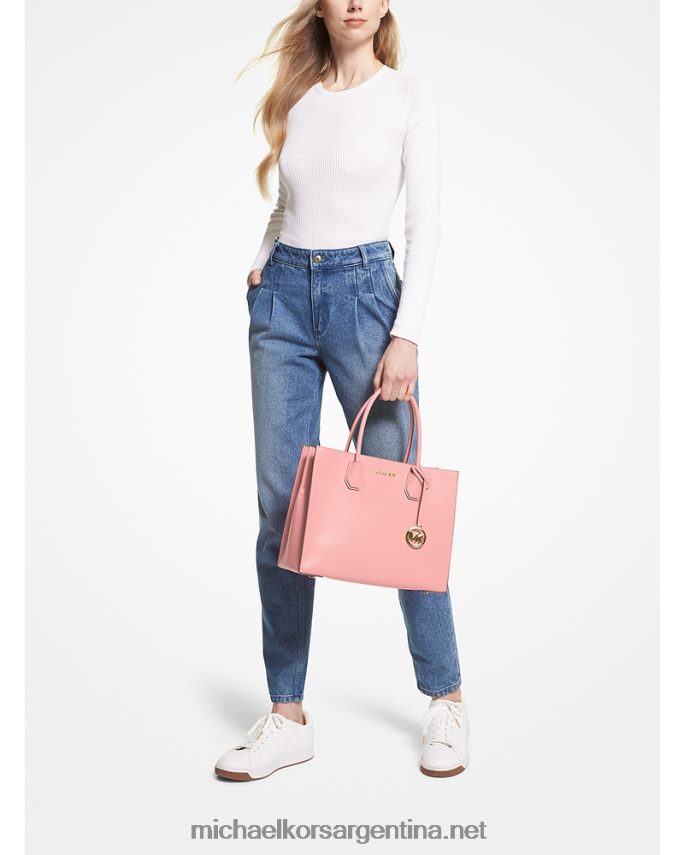 mujer rubor en polvo bolso shopper mercer grande en forma de acordeón de piel granulada Michael Kors T46HB01139