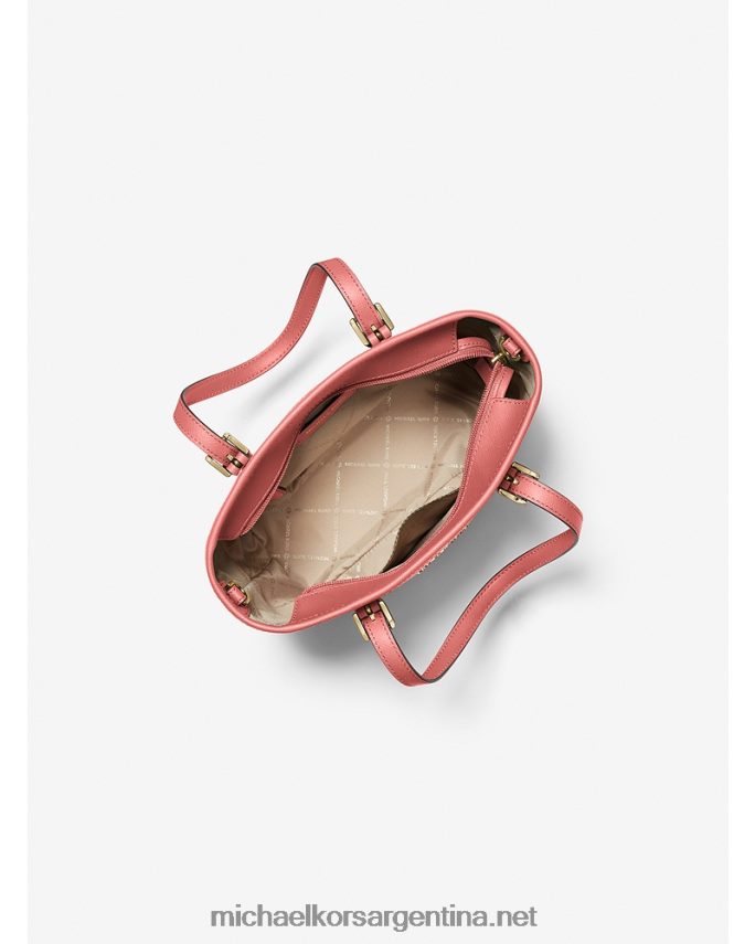 mujer té rosa mlt bolso tote jet set travel extrapequeño con cremallera superior y logo Michael Kors T46HB01104