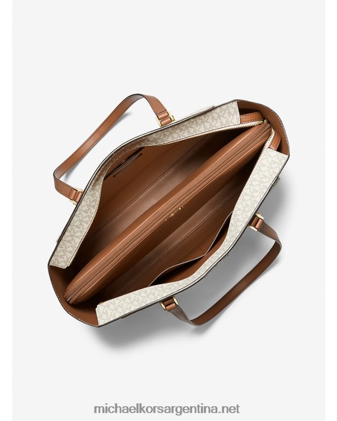 mujer vainilla/bellota bolso sally grande 2 en 1 con logo y piel sintética Michael Kors T46HB01124