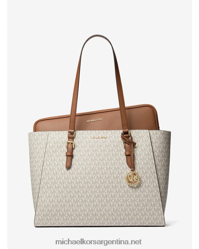 mujer vainilla/bellota bolso sally grande 2 en 1 con logo y piel sintética Michael Kors T46HB01124