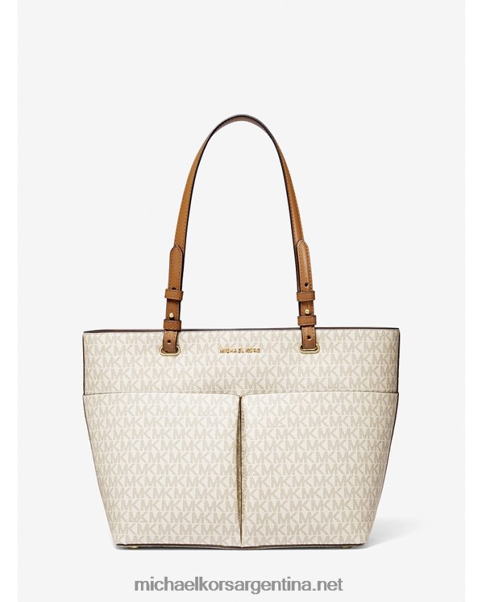 mujer vainilla/bellota tote bedford mediano con logo Michael Kors T46HB01175