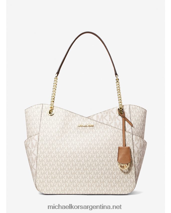 mujer vainilla bolso de hombro jet set grande con logo Michael Kors T46HB01123