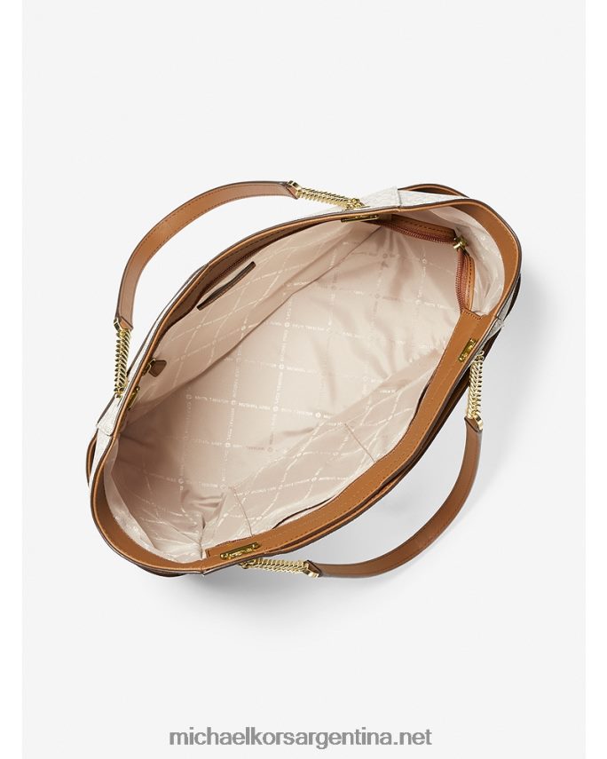 mujer vainilla bolso de hombro jet set grande con logo Michael Kors T46HB01123