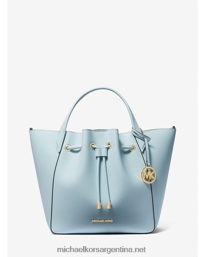 mujer vista azul bolso bombonera phoebe grande de piel sintética Michael Kors T46HB01130