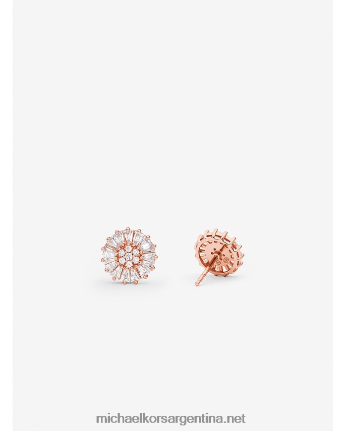mujer oro rosa aretes de plata de ley con baño de metales preciosos y pavé Michael Kors T46HB02516
