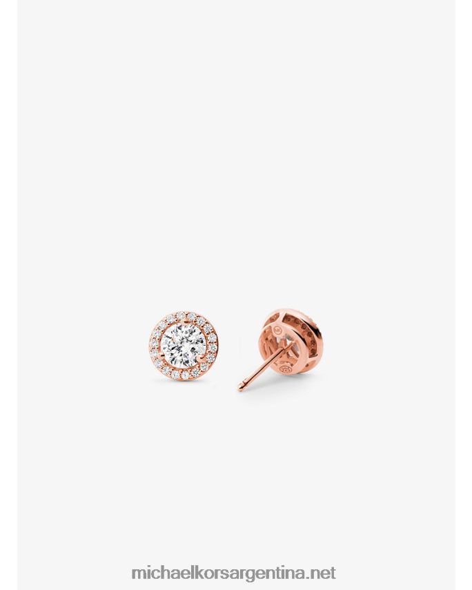 mujer oro rosa tachuelas de pavé de plata de ley con baño de metales preciosos Michael Kors T46HB02528