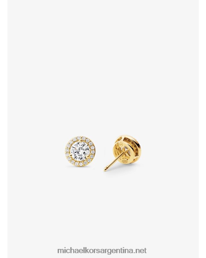 mujer oro tachuelas de pavé de plata de ley con baño de metales preciosos Michael Kors T46HB02530