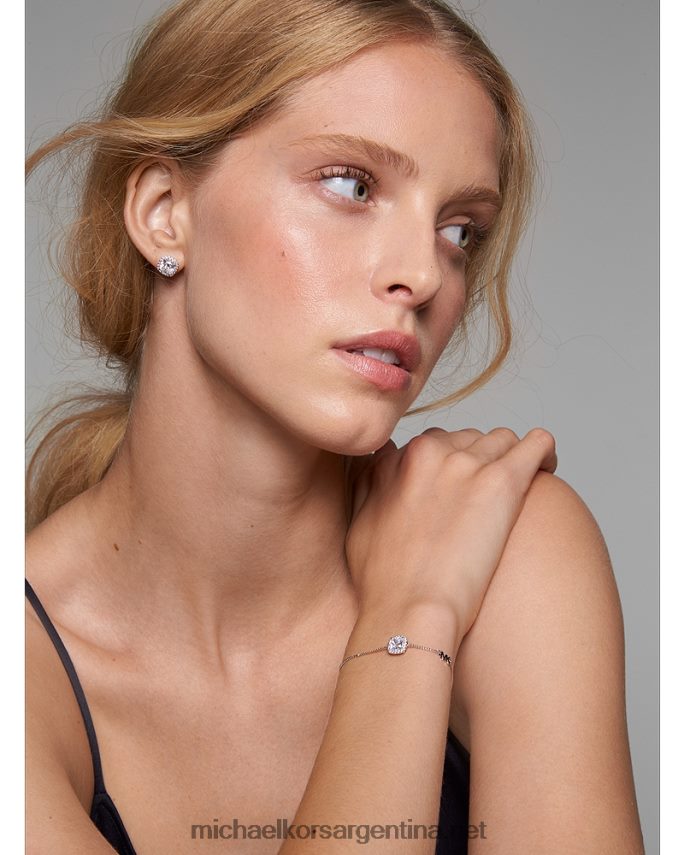 mujer plata aretes de plata de ley con baño de metales preciosos y pavé Michael Kors T46HB02532