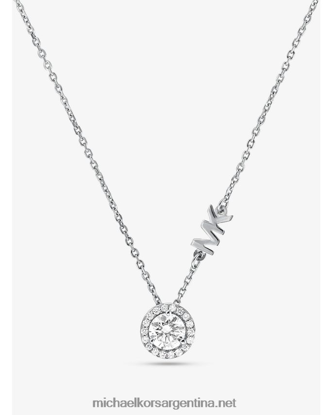 mujer plata collar de halo con pavé de plata recubierta de metales preciosos Michael Kors T46HB02501