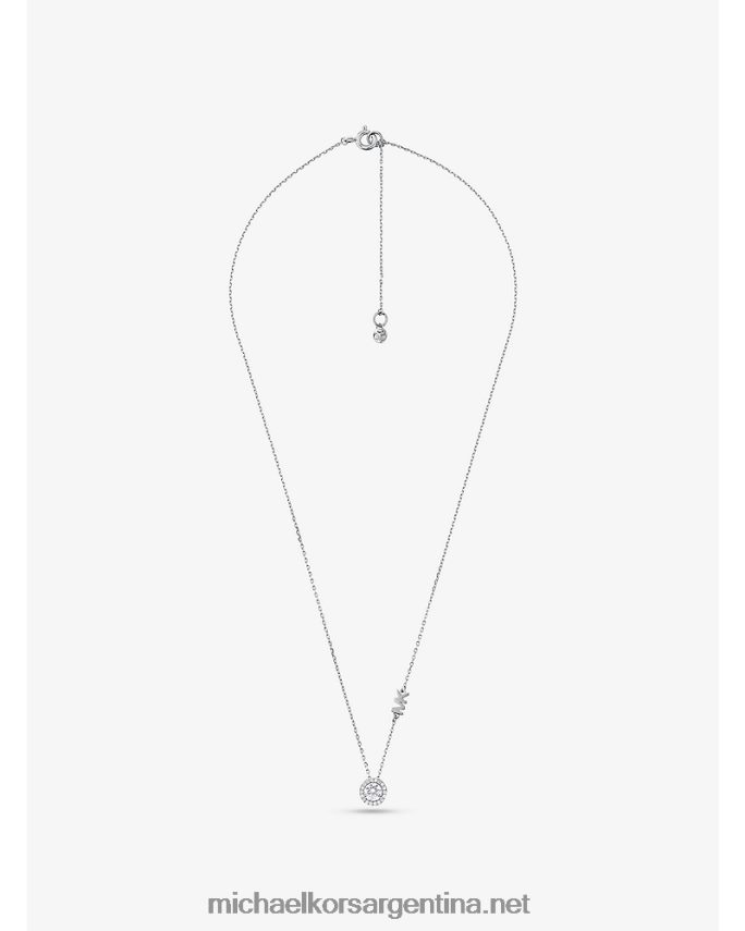 mujer plata collar de halo con pavé de plata recubierta de metales preciosos Michael Kors T46HB02501