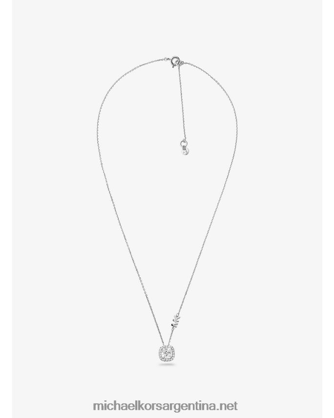 mujer plata collar de halo pavé de plata esterlina Michael Kors T46HB02509