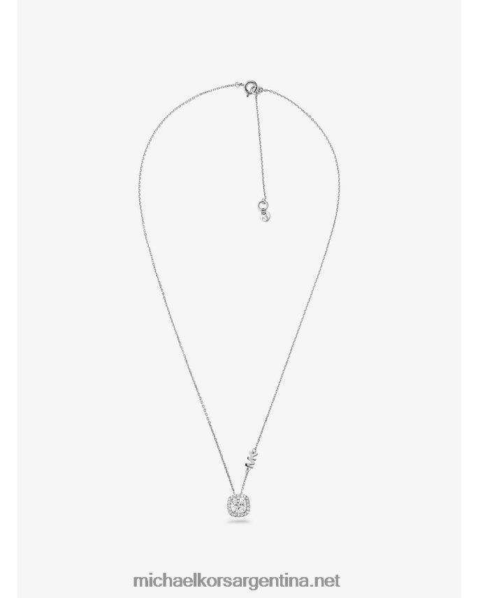 mujer plata collar de halo pavé de plata esterlina Michael Kors T46HB02511