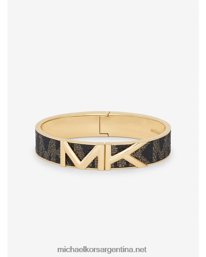 mujer negro brazalete con logo fulton Michael Kors T46HB02469