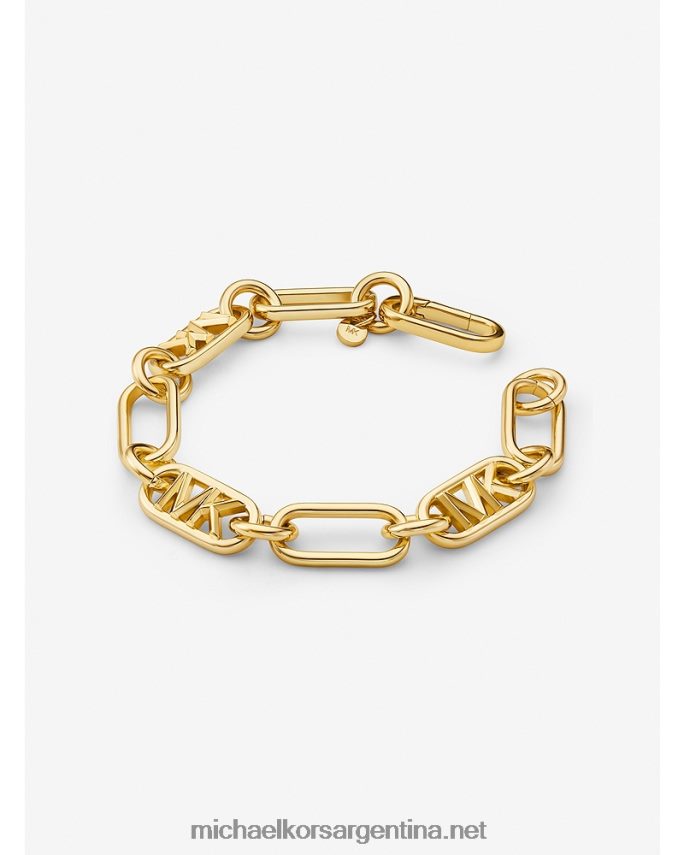 mujer oro pulsera de eslabones de latón chapado en metales preciosos Michael Kors T46HB02437