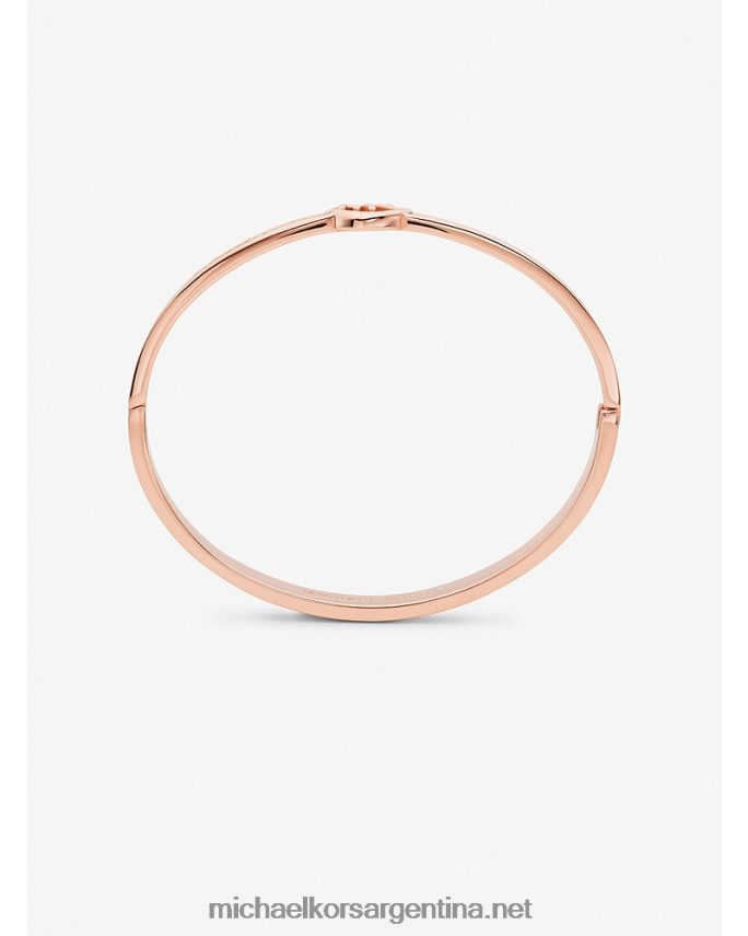 mujer oro rosa Brazalete Greenwich con pavé de latón tritono y logo Michael Kors T46HB02460