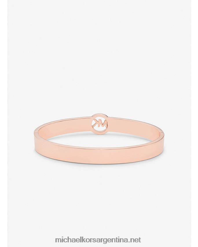 mujer oro rosa Brazalete Greenwich con pavé de latón tritono y logo Michael Kors T46HB02460