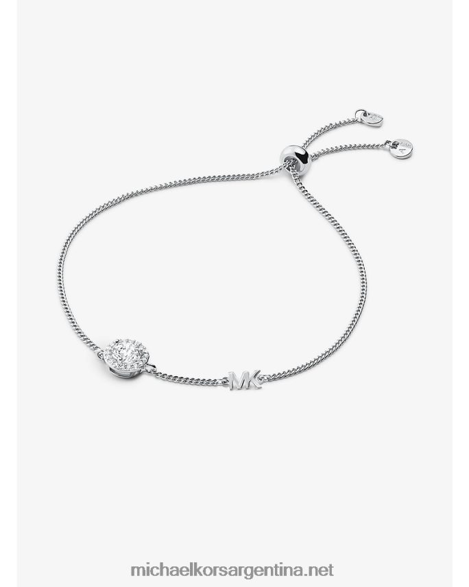 mujer plata pulsera de plata de ley con baño de metales preciosos y halo en pavé Michael Kors T46HB02443
