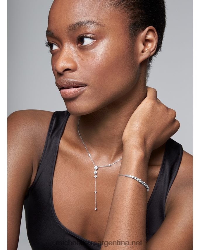 mujer plata pulsera de tenis de plata esterlina Michael Kors T46HB02454