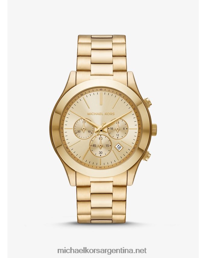 mujer oro reloj extragrande de pasarela Michael Kors T46HB02420