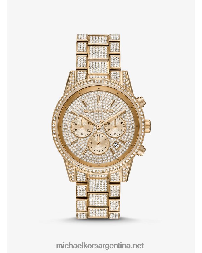mujer oro reloj ritz pavé Michael Kors T46HB02402