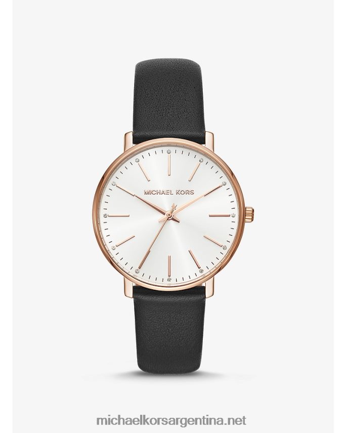 mujer oro rosa reloj de pyper y cuero Michael Kors T46HB02431