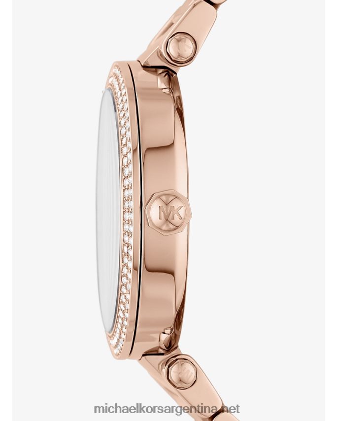 mujer oro rosa reloj oversize pavé con logo Michael Kors T46HB02374