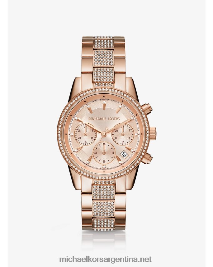 mujer oro rosa reloj ritz pavé Michael Kors T46HB02381