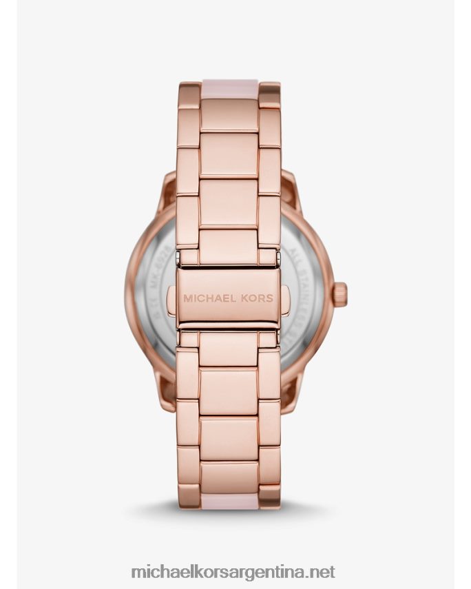 mujer oro rosa reloj tibby pave oversize de acetato color rubor Michael Kors T46HB02388