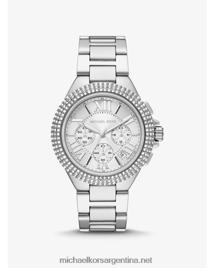 mujer plata reloj camille pave oversize Michael Kors T46HB02411