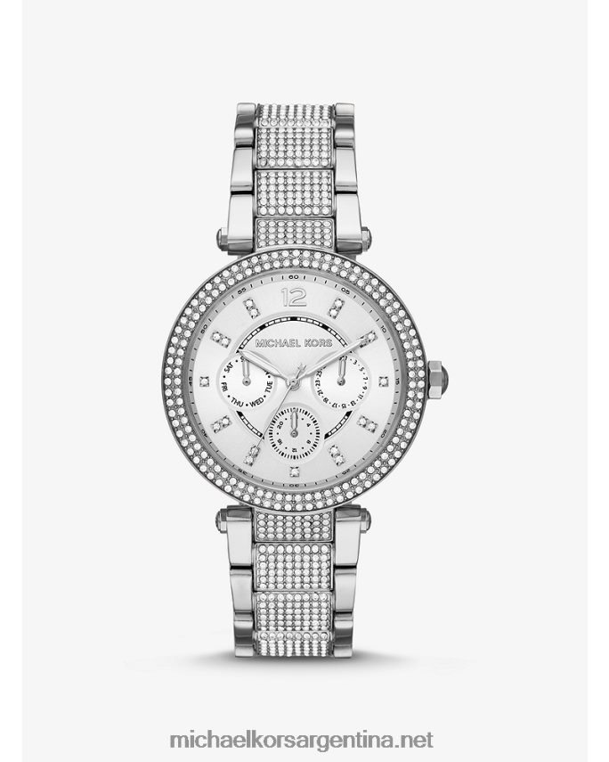 mujer plata reloj parker pave extragrande Michael Kors T46HB02414