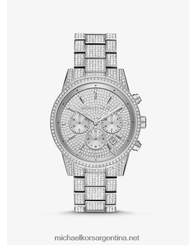 mujer plata reloj ritz pavé Michael Kors T46HB02417