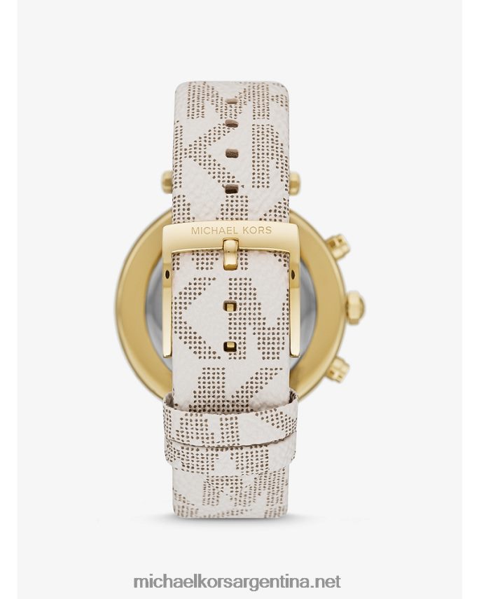 mujer vainilla reloj parker paveand extragrande con logo Michael Kors T46HB02429