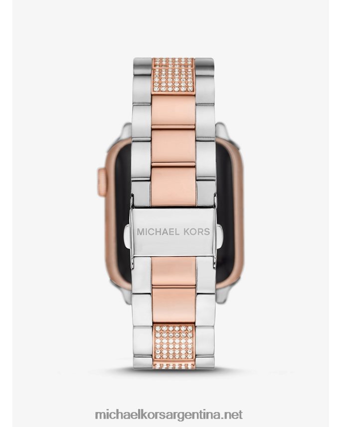 mujer Dos tonos pavestrap para apple watch Michael Kors T46HB02359