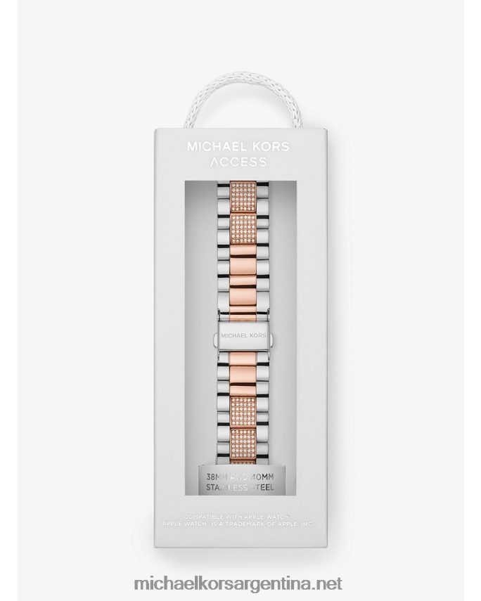 mujer Dos tonos pavestrap para apple watch Michael Kors T46HB02359