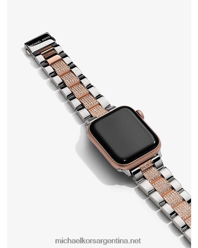 mujer Dos tonos pavestrap para apple watch Michael Kors T46HB02359