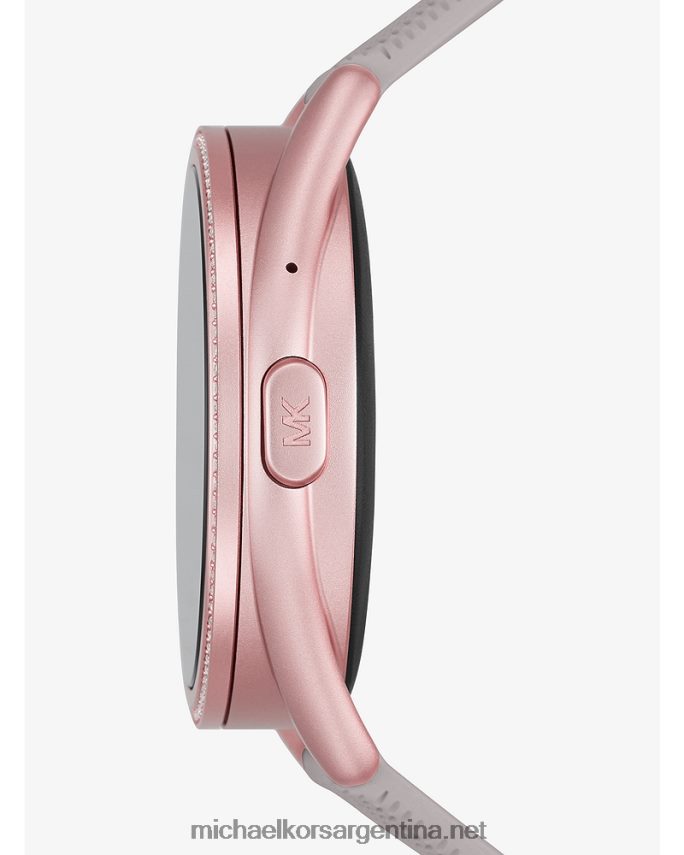 mujer gris access gen 5e mkgo reloj inteligente de goma con logo y tono rosa Michael Kors T46HB02360