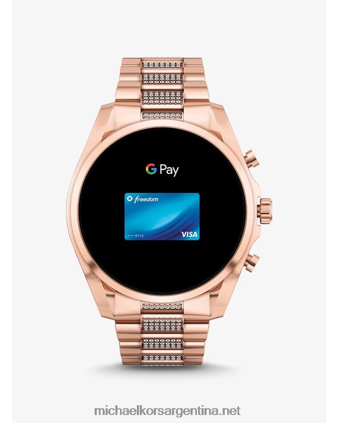 mujer oro rosa reloj inteligente bradshaw pave gen 6 Michael Kors T46HB02356