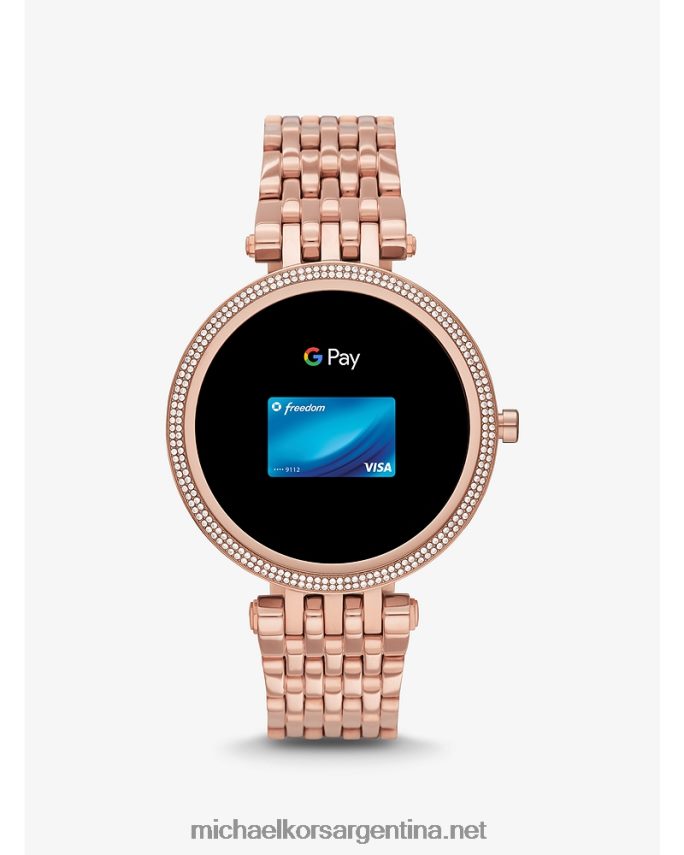 mujer oro rosa reloj inteligente darci pave gen 5e Michael Kors T46HB02361