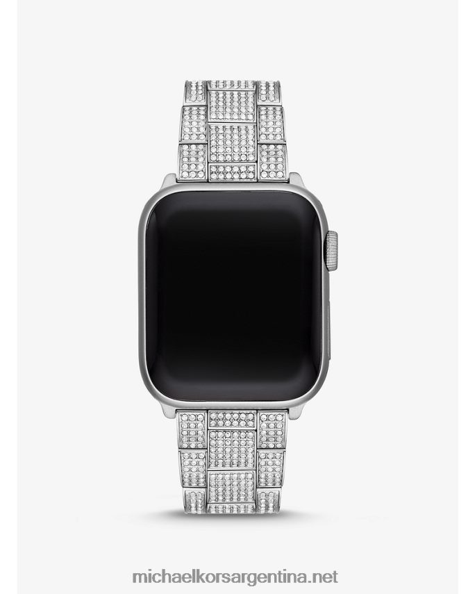 mujer plata pavestrap para apple watch Michael Kors T46HB02358