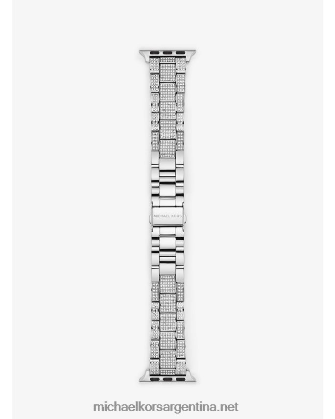 mujer plata pavestrap para apple watch Michael Kors T46HB02358