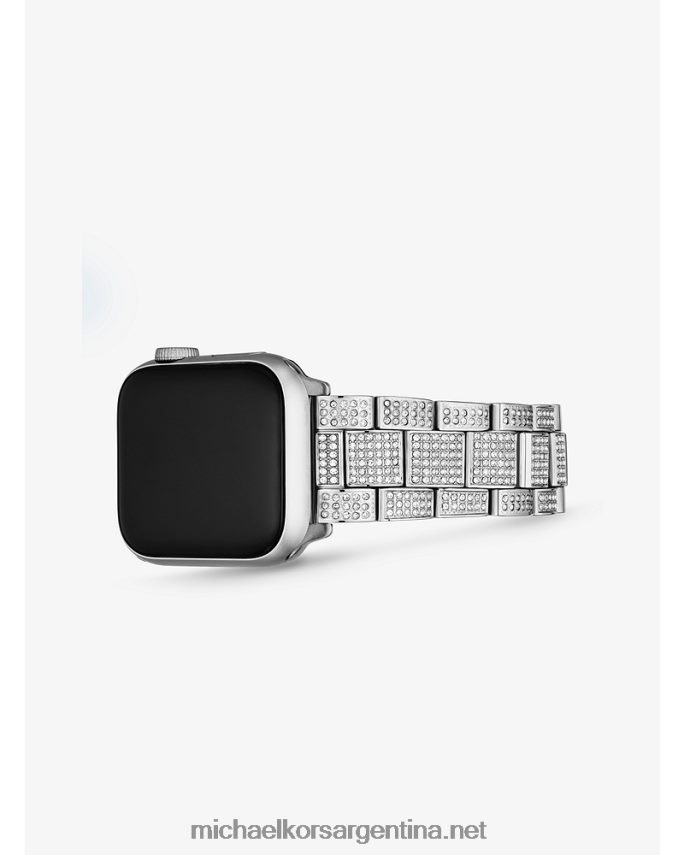 mujer plata pavestrap para apple watch Michael Kors T46HB02358