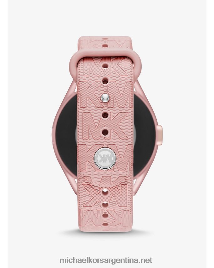 mujer rosa access gen 5e mkgo reloj inteligente de goma con logo y tono rosa Michael Kors T46HB02363