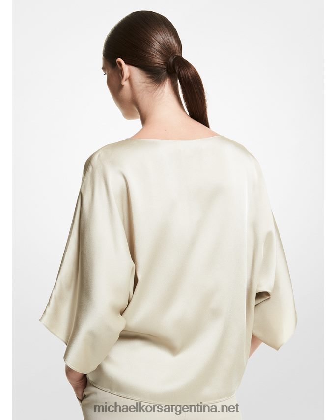 unisexo piedra colección nikki blusa satín charmeuse Michael Kors T46HB03664