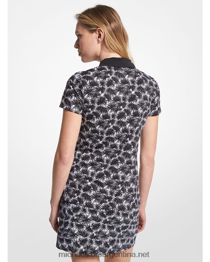 mujer blanco negro polo de piqué con estampado de golf Michael Kors T46HB0406