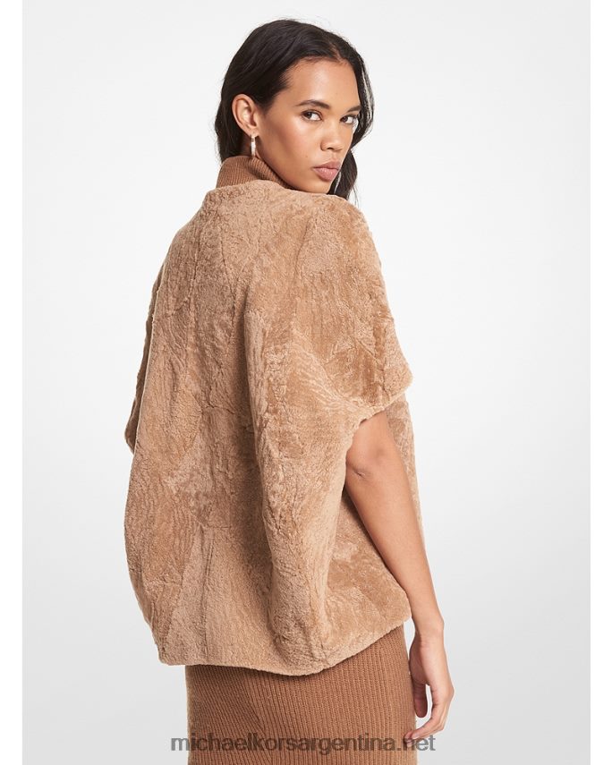 mujer camello oscuro chaleco de piel de oveja Michael Kors T46HB0282