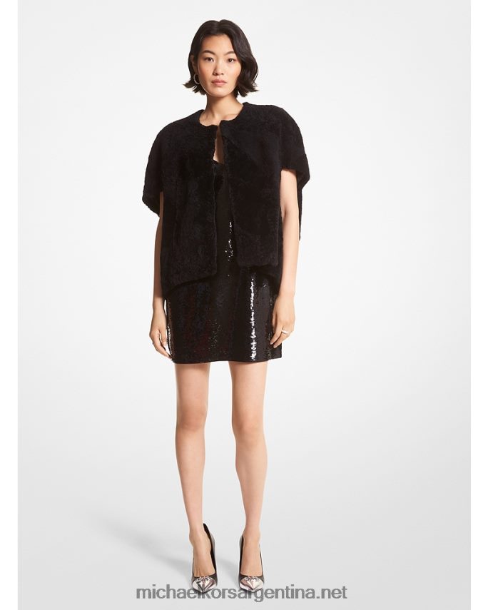 mujer negro chaleco de piel de oveja Michael Kors T46HB0281