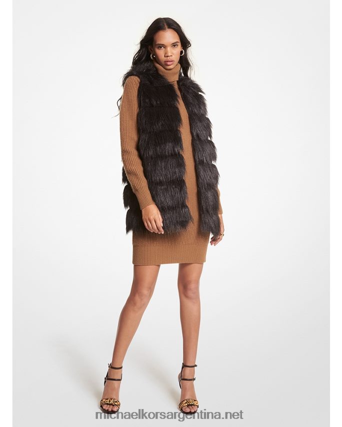 mujer negro chaleco de piel sintética Michael Kors T46HB0301