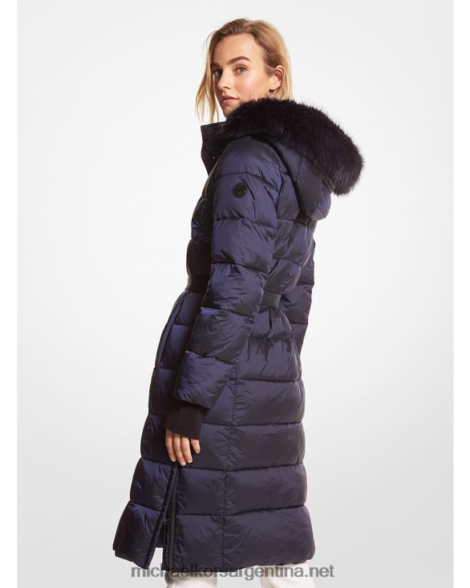 mujer Armada abrigo capitonado de nailon con cinturón Michael Kors T46HB0292