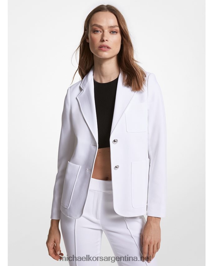 mujer blanco blazer de crepé elástico Michael Kors T46HB0224